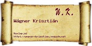 Wágner Krisztián névjegykártya